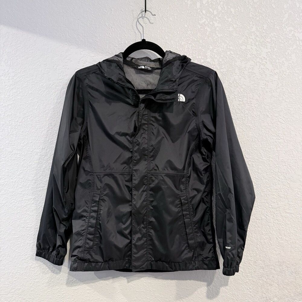 The North Face DryVent Girls Youth Mesh Lined Black Windbreaker Jacket Large